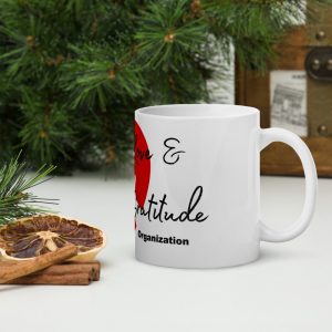 Love and Gratitude White glossy mug