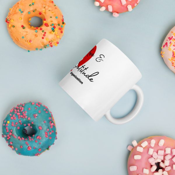 Love and Gratitude White glossy mug - Image 8