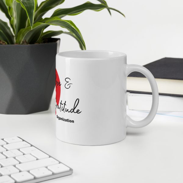 Love and Gratitude White glossy mug - Image 7