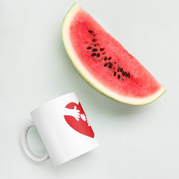 Love and Gratitude White glossy mug - Image 10